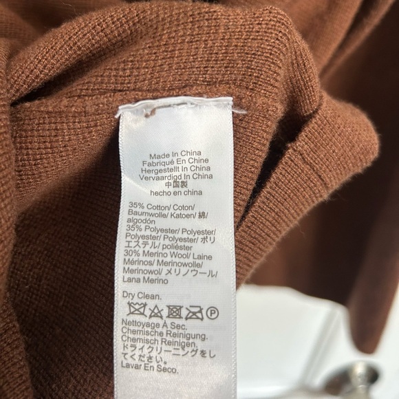 J.Crew Giselle V-Neck Sweater-Blazer Heather Walnut Size Extra Large Preppy 90s - Picture 11 of 12